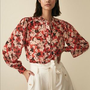 REISS Provence Floral Printed Blouse